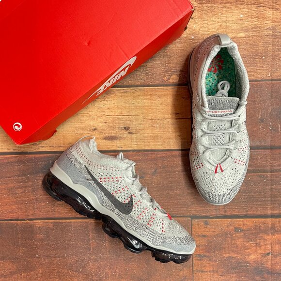Nike Men's Air VaporMax 2023 FK "Light Silver" Running Shoes - Picture 1 of 6